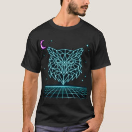 Neon Owl Synthwave - Retro Night Watcher Tee T-shirt