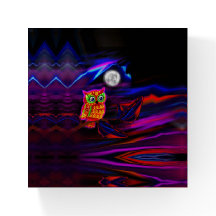 Neon Owl Thunderstorm Flash