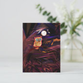 Neon Owl Thunderstorm Flash Fantasia Briefkaart (Staand voorkant)