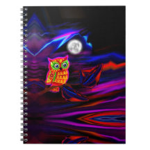 Neon Owl Thunderstorm Flash-laptop