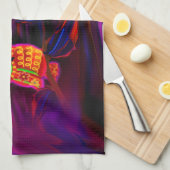 Neon Owl Thunderstorm Flash Theedoek (Quarter Fold)