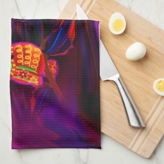 Neon Owl Thunderstorm Flash Theedoek (Quarter Fold)