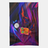 Neon Owl Thunderstorm Flash Theedoek (Verticaal)