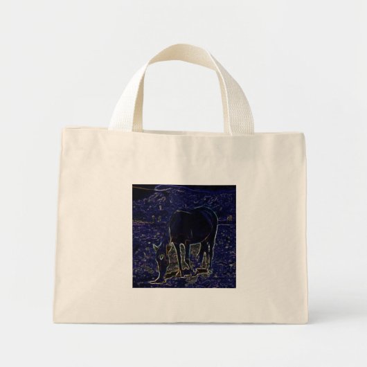 Neon Paard - Mini Tote Bag (Voorkant)