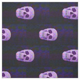 Neon Paars Blue Gothic Day of the Dead Stof
