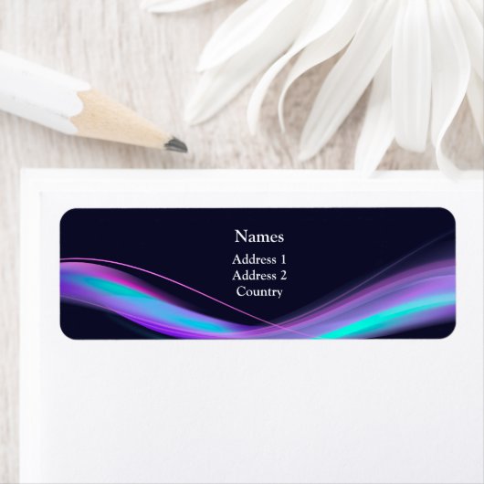 Neon paars curve Adres label (Insitu)