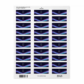 Neon paars curve Adres label (Full Sheet)