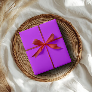Neon Paars Effen Kleur   Klassiek   Elegant Cadeaupapier