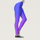 Neon Paars en Bright Neon Blue Ombré Shade Color Leggings (Rechts)