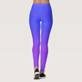 Neon Paars en Bright Neon Blue Ombré Shade Color Leggings (Achterkant)