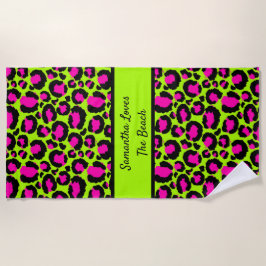 Neon Paars en Green Art Strandlaken