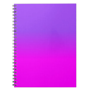 Neon Paars en Hot Pink Ombre Schaduw Kleur Vervage Notitieboek