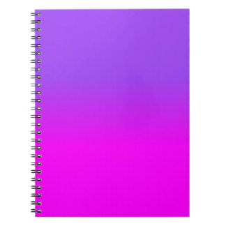 Neon Paars en Hot Pink Ombre Schaduw Kleur Vervage Notitieboek