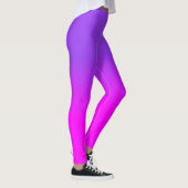 Neon Paars en Hot Pink Ombre Shade Kleur Vervagen Leggings (Rechts)