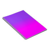 Neon Paars en Hot Pink Ombre Shade Kleur Vervagen Notitieboek (Rechterzijde)