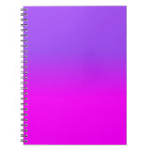 Neon Paars en Hot Pink Ombre Shade Kleur Vervagen Notitieboek (Voorkant)