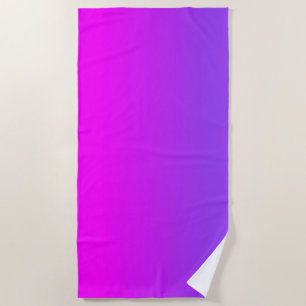 Neon Paars en Hot Pink Ombre Shade Kleur Vervagen Strandlaken
