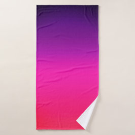 Neon Paars en roze ombre abstract design Bad Handdoek