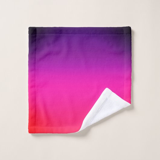 Neon Paars en roze ombre abstract design Bad Handdoek (Wasdoekje)