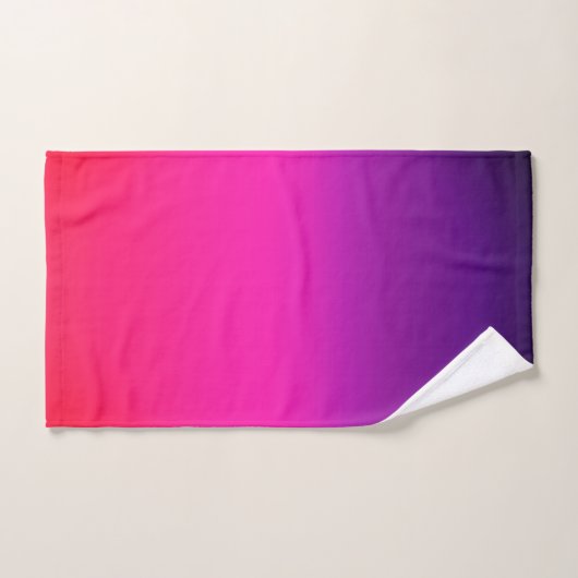 Neon Paars en roze ombre abstract design Bad Handdoek (Handdoek)