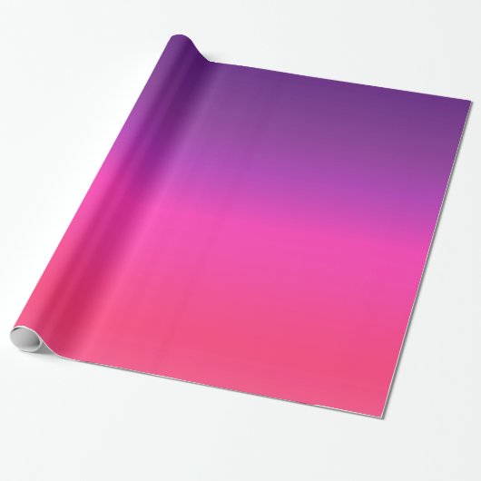 Neon Paars en roze ombre abstract design Cadeaupapier (Uitgerold)