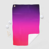 Neon Paars en roze ombre abstract design Golfhanddoek (Insitu)