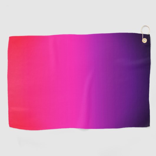 Neon Paars en roze ombre abstract design Golfhanddoek (Horizontaal)