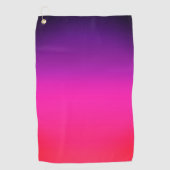 Neon Paars en roze ombre abstract design Golfhanddoek (Voorkant)
