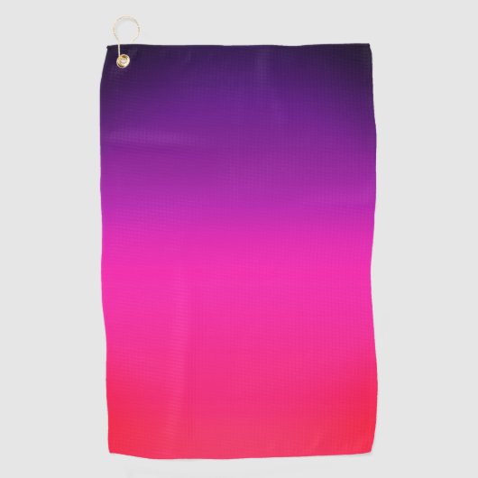 Neon Paars en roze ombre abstract design Golfhanddoek (Voorkant)