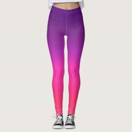 Neon Paars en roze ombre abstract design Leggings