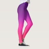 Neon Paars en roze ombre abstract design Leggings (Rechts)
