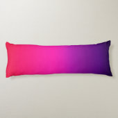 Neon Paars en roze ombre abstract design Lichaamskussen (Achterkant)