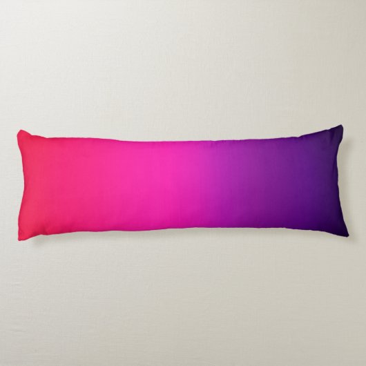 Neon Paars en roze ombre abstract design Lichaamskussen (Achterkant)