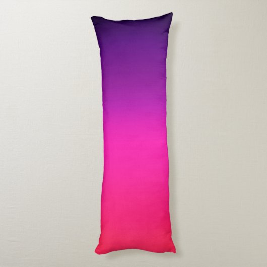 Neon Paars en roze ombre abstract design Lichaamskussen (Achterkant (Verticaal))