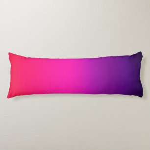 Neon Paars en roze ombre abstract design Lichaamskussen