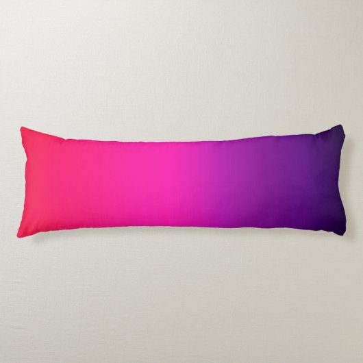Neon Paars en roze ombre abstract design Lichaamskussen (Voorkant)