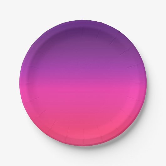 Neon Paars en roze ombre abstract design Papieren Bordje (Voorkant)