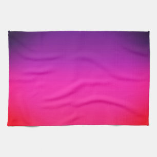 Neon Paars en roze ombre abstract design Theedoek