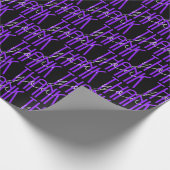 neon paars en wit dank je teken cadeaupapier (Hoek)