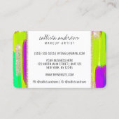 Neon Paars Green Gellow Glitter Paint Makeup Visitekaartje (Achterkant)
