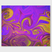 Neon Paars Roze Geel Abstract Ontwerp  Cadeaupapier (Vlak)