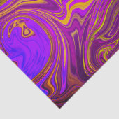Neon Paars Roze Geel Abstract Ontwerp Tissuepapier (Detail)
