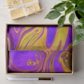 Neon Paars Roze Geel Abstract Ontwerp Tissuepapier (Geschenk)