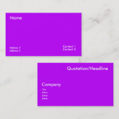 Neon Paars Visitekaartje (Voorkant / Achterkant)