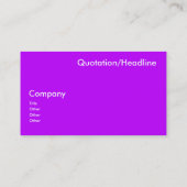 Neon Paars Visitekaartje (Achterkant)