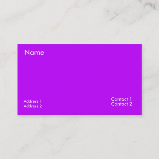 Neon Paars Visitekaartje (Voorkant)