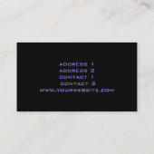 Neon paarse Blue Piano Music visitekaartje (Achterkant)