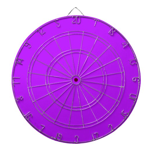 Neon Paarse Dartbord met Pijlen (Voorkant)