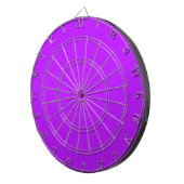 Neon Paarse Dartbord met Pijlen (Voorkant Rechts)