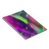 neon paarse gele roze groene lichtachtergrond notitieboek (Rechterzijde)
